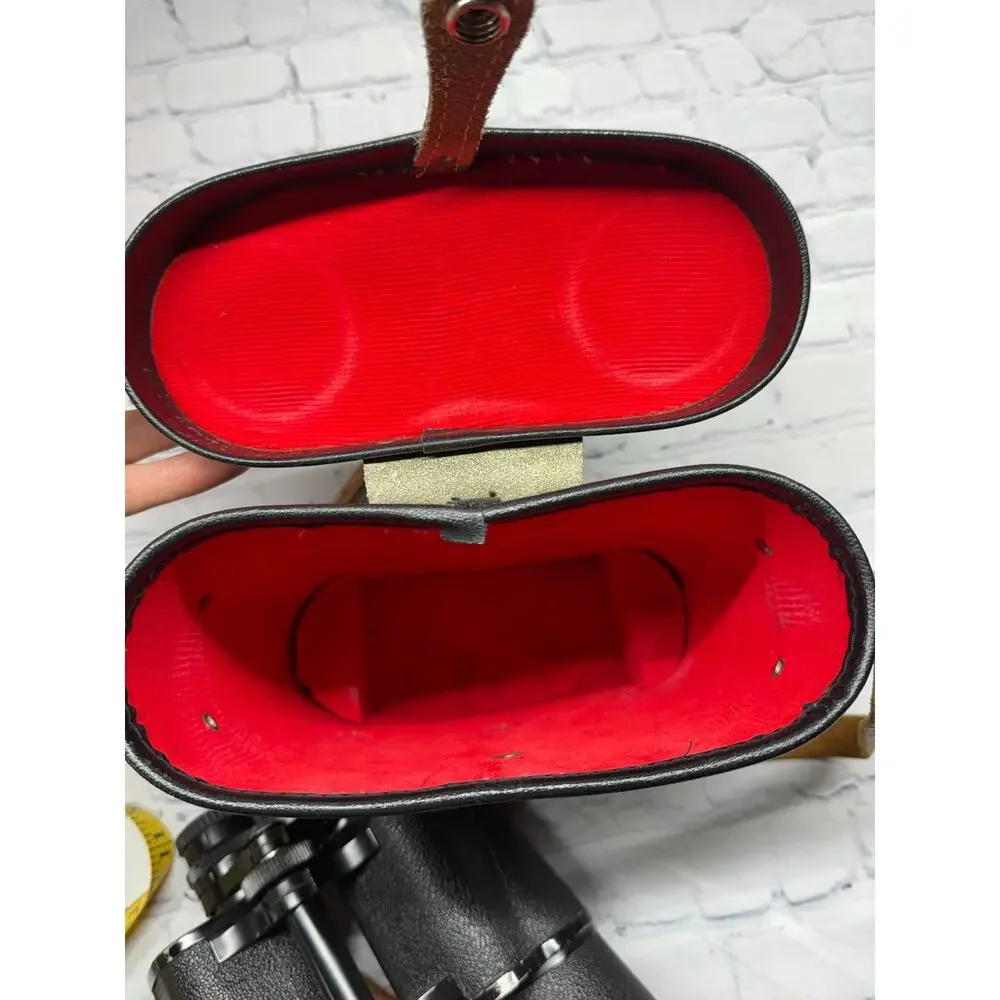 Vintage Stellar Binoculars 7x50 with Lens Caps and Leather Carry Case